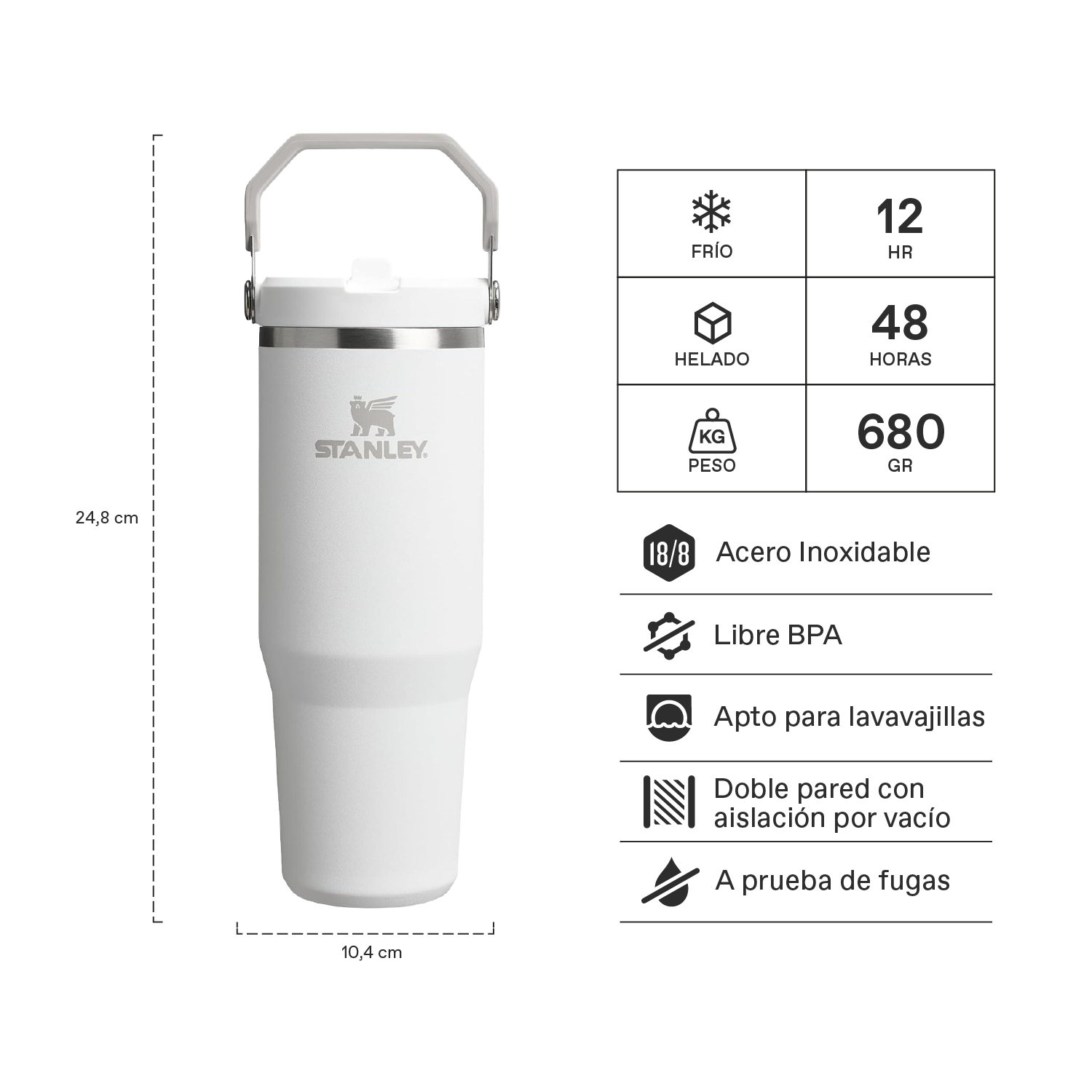 Botella Térmica Flip Straw 2.0 Frost | 887 ml 2 Botella Térmica Flip Straw 2.0 Frost 887 ml, vista 2 - Termos | MerchLAB