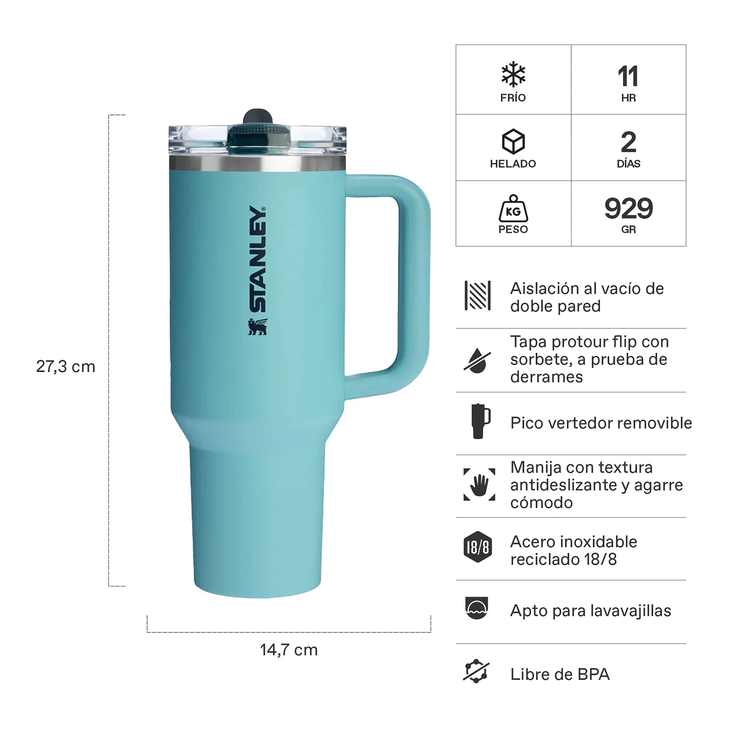Quencher Protour Agave | 1.18 lt 2 Quencher Protour Agave 1.18 lt, vista 2 - Mugs Corporativos | MerchLAB