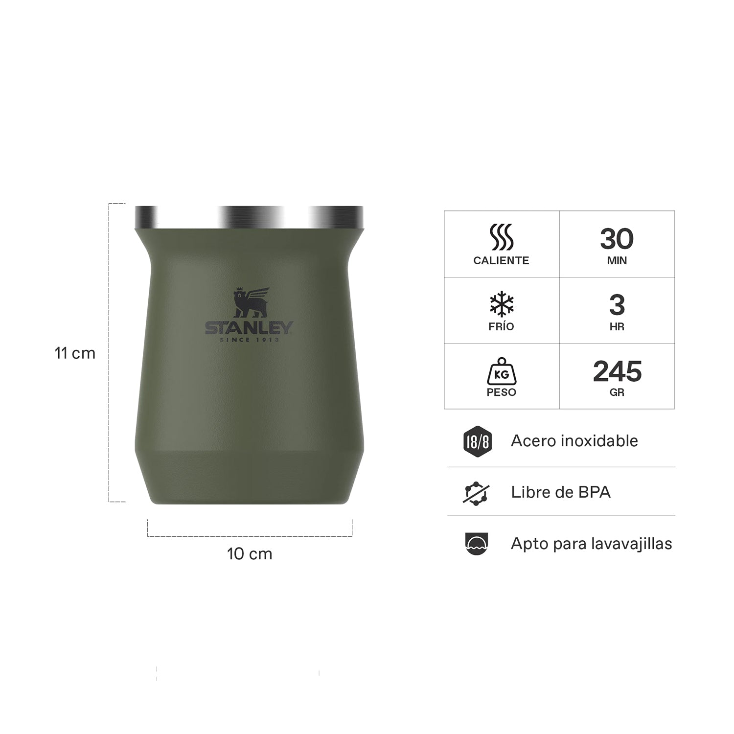 Mate Dried Pine 236 ml 2 Mate Dried Pine 236 ml, vista 2 - Mugs Corporativos | MerchLAB