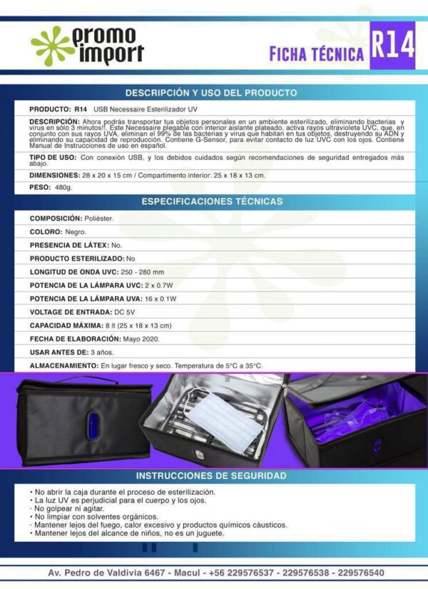 USB Necessaire Esterilizador UV 10 USB Necessaire Esterilizador UV - Imagen 10