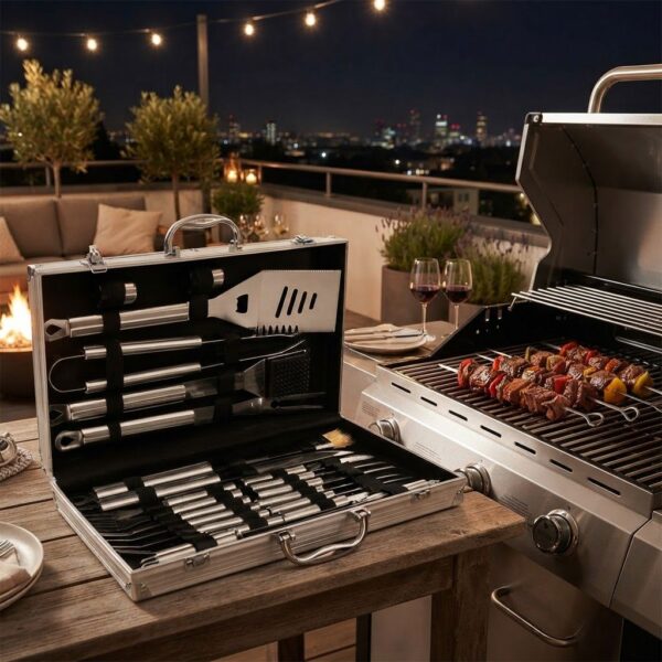 Deluxe BBQ Set Metálico de 24 piezas 7 Deluxe BBQ Set Metálico de 24 piezas - Imagen 7