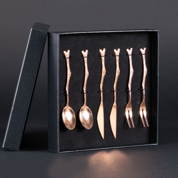 Deluxe Set de Cubiertos encobrizados para cóctel - Imagen 3
