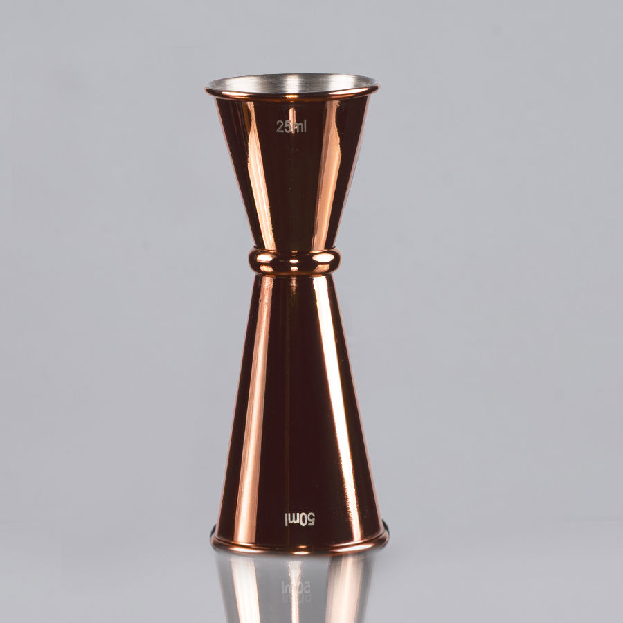 Mixer dosificador de tragos "Jigger" doble, encobrizado 25/50ml 2 Mixer dosificador de tragos "Jigger" doble, encobrizado 25/50ml - Imagen 2